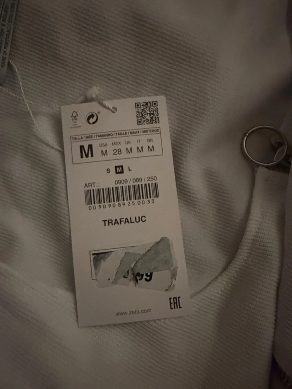 Zara White Zip-Front Scoop Neck Mini Dress - Picture 8 of 8